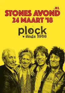 Zaterdag 24 maart Veertiende Stonesavond in Soos Plock te Volkel